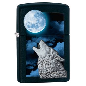 яЗажигалка Zippo 28879 Moon Wolf Black Matte