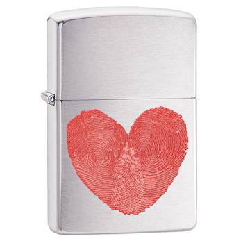 яЗажигалка Zippo 29068 Heart Brushed Chrome