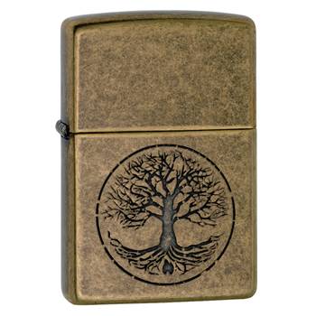 Зажигалка Zippo 29149 Tree Of Life Antique Brass