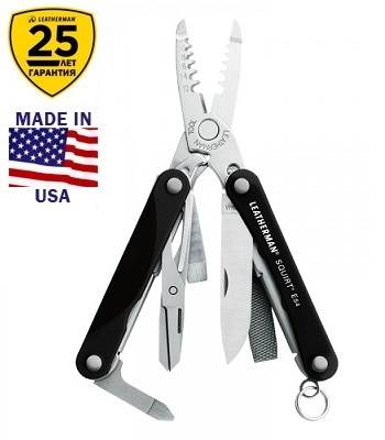 Мультитул Leatherman Squirt ES4 Black 831243 в подарочной упаковке