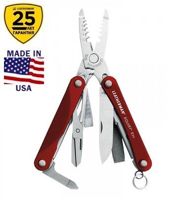 Мультитул Leatherman Squirt ES4 Red 831237 в подарочной упаковке