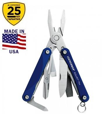 Мультитул Leatherman Squirt PS4 Blue 831231 в подарочной упаковке