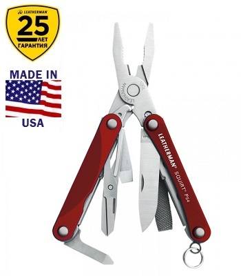 Мультитул Leatherman Squirt PS4 Red 831228 в подарочной упаковке