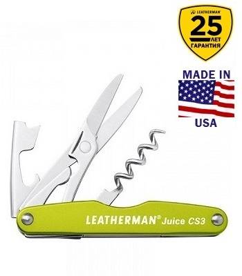 Мультитул Leatherman Juice CS3 Green 832371 в подарочной упаковке