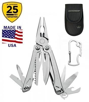 Мультитул Leatherman Sidekick 831439 с нейлоновым чехлом + карабин Carabiner