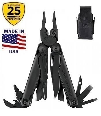 Мультитул Leatherman Surge Black 831334 с кожаным чехлом