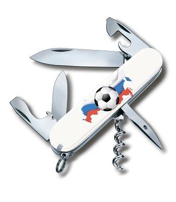 Нож Victorinox 1.3603 SOCCER I Spartan Российский футбол, офицерский, 91мм, белый