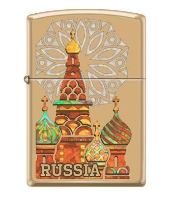 яЗажигалка Zippo 254B Россия High Polish Brass