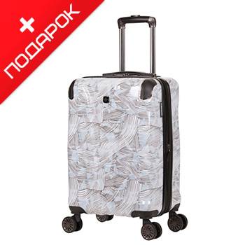 яЧемодан Wenger WG7330000154 CASCADE, белый с принтом, АБС-пластик, 35х23х49 см, 39 л.