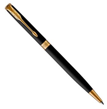 Parker Sonnet Slim Core K428 MattBlack GT шариковая ручка 1931520