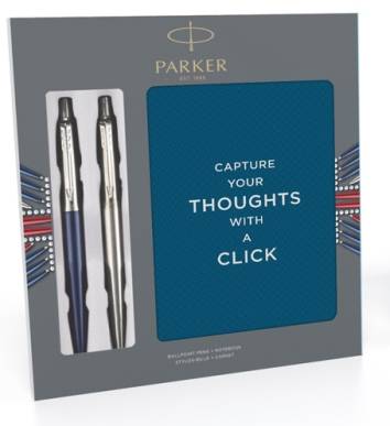 яНабор Parker Jotter Core K61, К63 2-е шариковые ручки + блокнот (2062782)