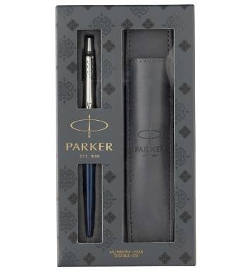 Набор Parker Jotter Core K63 Royal Blue CT шариковая ручка + чехол (2020374)