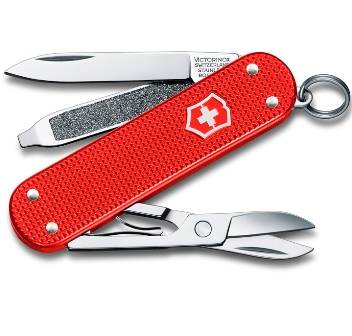 яНож-брелок Victorinox 0.6221.L18 Classic Alox, 58мм, красный