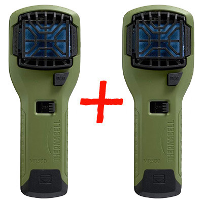 яДва отпугивателя комаров ThermaCELL (оливковый) MR-300 Repeller Olive( + расходники)