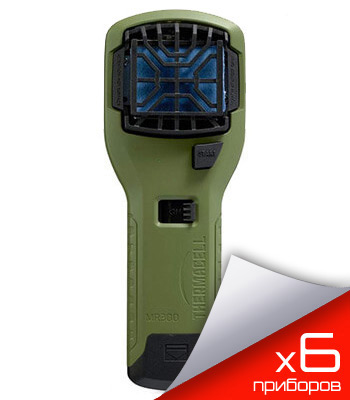 яШесть отпугивателей комаров ThermaCELL (оливковый) MR-300 Repeller Olive( + расходники)
