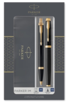 Parker IM Black GT - набор ручки перьевая и шариковая 2093216