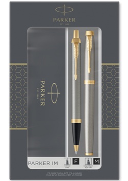 Parker IM Brushed Metal GT - набор шариковая ручка + роллер 2093217