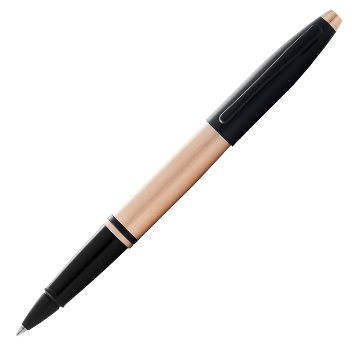 Ручка-роллер Selectip Cross Calais Brushed Rose Gold Plate and Black Lacquer (AT0115-27)