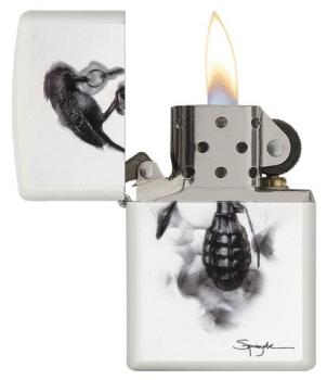 яЗажигалка Zippo 29645 Spazuk White Matte