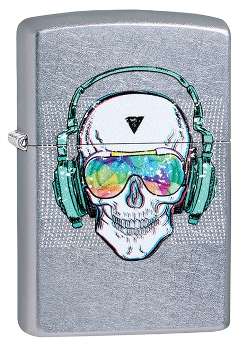 яЗажигалка Zippo 29855 Skull Headphone Design