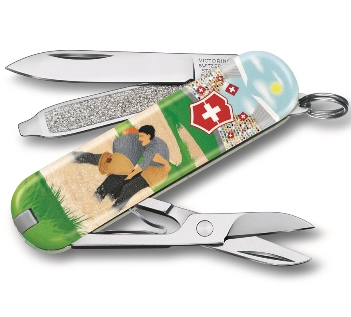 Нож-брелок Victorinox 0.6223.L2009 Classic "Swiss Wrestling" 58мм