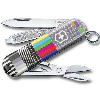 Нож-брелок Victorinox 0.6223.L2104 Classic "Retro TV"  58мм