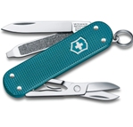 Нож-брелок Victorinox 0.6221.242G Classic SD Alox Colors "Wild Jungle", 58мм, бирюзовый