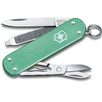 Нож-брелок Victorinox 0.6221.221G Classic SD Alox Colors "Minty Mint", 58мм, мятный