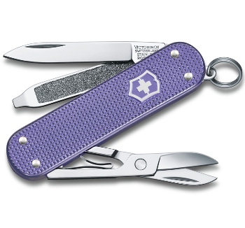 Нож-брелок Victorinox 0.6221.223G Classic SD Alox Colors "Electric Lavender", 58мм, лавандовый