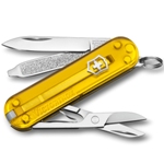 Нож-брелок Victorinox 0.6223.T81G Classic SD Colors "Tuscan Sun", 58мм, полупрозрачный жёлтый