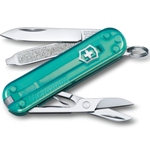 Нож-брелок Victorinox 0.6223.T24G Classic SD Colors "Tropical Surf", 58мм, полупрозрачный бирюзовый