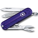 Нож-брелок Victorinox 0.6223.T29G Classic SD Colors "Persian Indig", 58мм, полупрозрачный фиолетовый