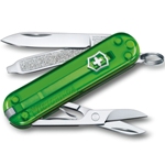 Нож-брелок Victorinox 0.6223.T41G Classic SD Colors "Green Tea", 58мм, полупрозрачный зелёный