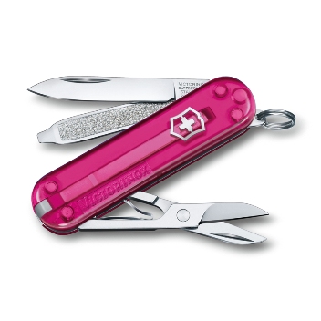 Нож-брелок Victorinox 0.6223.T5G Classic SD Colors "Cupcake Dream", 58мм, полупрозрачный розовый