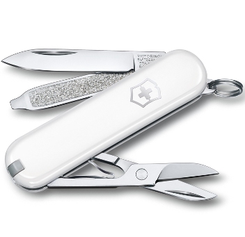 Нож-брелок Victorinox 0.6223.7G Classic SD Colors "Falling Snow", 58мм, белый