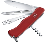 Нож Victorinox 0.8313.W Cheese Master 111мм, красный, серрейтор