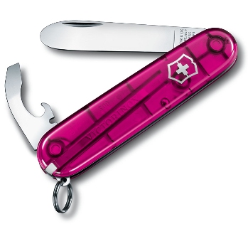 Нож Victorinox 0.2363.T5 My First Victorinox офицерский, 84мм, полупрозр. розовый