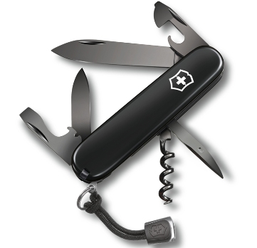 Нож Victorinox 1.3603.31P Spartan Onyx Black офицерский, 91мм, чёрный, с инструментами чёрного цвета