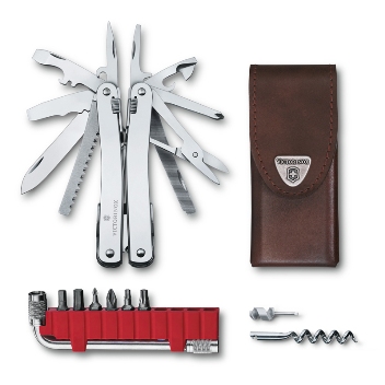 Мультитул Victorinox 3.0235.L SwissTool Spirit XC (105 мм, 35 функций, в кожаном чехле)