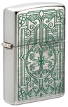 Зажигалка Zippo 49593 Luck Design с покрытием Satin Chrome