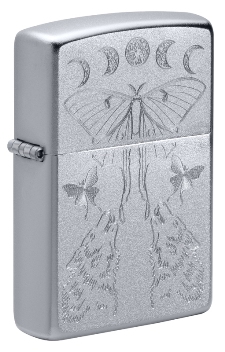 Зажигалка Zippo 49591 Butterfly and Wolf с покрытием Satin Chrome